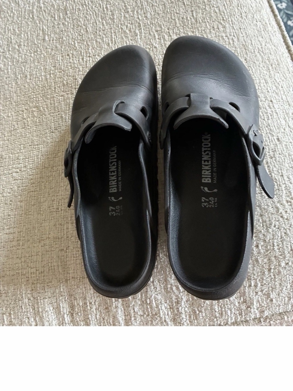 Birkenstock Black Slip-On Professional Clogs with Buckle